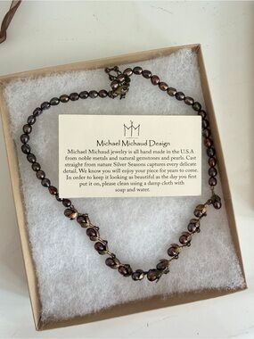 Michael Michaud Design Iridescent Brown Pearl Necklace